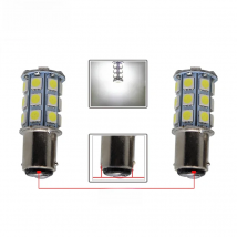 10pcs 1142 BA15D 27 SMD 5050 led 1176 led Tail Turn Signal lamp White led car bulbs rear brake Lights Led Yacht Light AC 12V