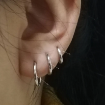 6pcs/lot Stainless Steel Simple Metal Circle Small Hoop Earrings For Women Girls Piercing Jewelry Geometric Round Helix Ear