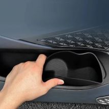 For BMW 5 Series I5 G60 2024 TPE Black Car Door Storage Box Organizer Tray Waterproof Anti Dirty Gate Slot Pad Accessories