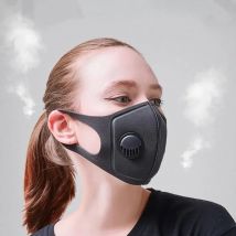 Black Anti Dust Mask PM2.5 Breathing Filter Valve Face Mouth Masks Reusable Mouth Cover Anti Fog Haze Respirator Men Women