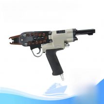 WOODPECKER C-7EA 15 Gauge Pneumatic Hog Ring Gun with Slim Long Nose, Fits 19mm Crown Hog Ring Staples, for Wire Cages, Fencing