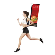 Teardrop Feather Square Flying Flag Backpack Banner, Advertise Promotion, Running Competition, Marathon, Racing, Custom Print