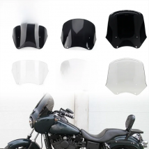 Motorbike Bolt On Front Headlight Fairing Replace Windshield 9" 12" 15in Screen for Harley Dyna Low Rider Street Bob Club Style