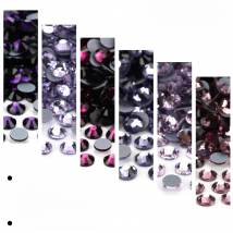 YHB High Quality Purple Color Flatback Hotfix Rhinestones For Shoes Bags Fabric Garment Decoration DiY Jewelry Accessories