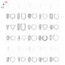 Real 925 Sterling Silver Simple Style Multiple Models Option Vintage Hoop Earrings For Women Silver Fine Statement Jewelry Gift