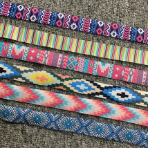ZERZEEMOOY 7/8" 22mm 10yards NEW Retro Geometric Wholesale Polyester Woven Jacquard Ribbon With Dachshund Dog For Dog Collar