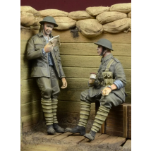 1/35 Scale Resin Figures Assembled Model Kits WWI British Infantry 2 Figure Hobby Miniature Toy Gift Unassambled Unpainted