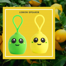 Simpatico mini altoparlante wireless con design al limone, portatile, Bluetooth, TWS, cassa di risonanza stereo, guscio in silicone, audio forte, regalo per viaggi, pubblicità per bambini