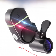 FLYSAND Fish Bite Lure Alert Alarm Sound Bell 2 LED Light Indicator Clip-on Fishing Rod Outdoor Buzzer Freshwater Saltwater Fish
