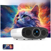 VEVSHAO A22 Full HD 1080P Projector 4K 1000ANSI Android WiFi Auto Focus 10W*2 Home Theater Projector for Office Meeting Video