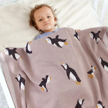 New 2020 Autumn Winter Infant Baby Boy Girl Penguin Knit Blanket Newborn Baby Quilt Boys Girls Hold Blanket