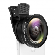 2 Functions Mobile Phone Lens 0.45X Wide Angle Len & 12.5X Macro HD Camera Lens Universal for iPhone Android Phone