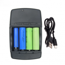 4 slot smart USB Battery Charger for AA AAA 1.2V NiMh NiCd 1.5V Alkaline 14500 16340 10440 10340 3.7V Li-ion battery charger