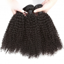 Brazilian Kinky Curly Human Hair Bundles 1/3/4 Pcs Remy Human Hair Weave Kinky Curly Bundles Natural Color 8"-28"Hair Extensions