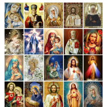 HOMFUN Full Square/Round Drill 5D DIY Diamond Painting " Religion Jesus " 3D Diamond Embroidery Cross Stitch Home Decor Gift