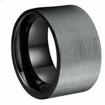 Dropshipping iTungsten 6/8/10/12MM Multiwidth Black Tungsten Ring Mens Womens Flat Wedding Band Brushed Finish Comfort Fit