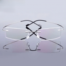 Gmei Optical Fashion Rimless Glasses Frame Memory Alloy Eyeglasses Prescription Ultralight Flexible Frames 9 Colors T8089