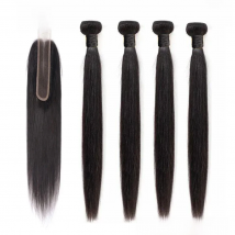 Ohmy 50g 4/5/6 Human Hair Bundles With Closure Kim K 2x6 Vietnam Straight Transparent Middle Part Lace Closure and Bundle Full