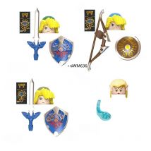 WM Blocks WM6053 WM635 WM636 WM637 WM638 Anime Games Zeldaed Link Princess Mini Bricks Dolls Building Blocks Kids Birthday Gifts