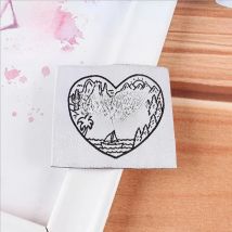 Customized 100pcs Woven Label Main Labels Washable Embroidered For Garment Clothes/Shoes/Bags/Clothing Tags Accessory