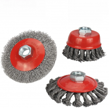5/8in-11 Screw Twist Knot Wire Wheel Cup Brush For Angle Grinder Cleaner Accessories Metal Rust Removal Wheel Brush Disc