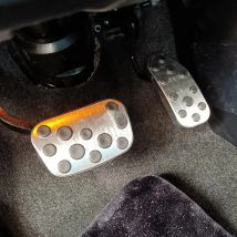 For 2016-2023 Toyota Alphard Vellfire Car Aluminium Brake Gas Pedal Pad Cover Cap Accessories Silver