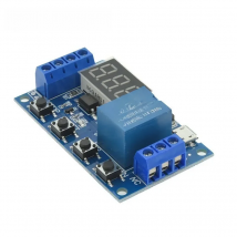 1 Channel 5V Relay 6-30V Relay Module OFF/ON Switch Trigger Time Delay Circuit Timer Cycle 999 minutes Adjustable XY-J02