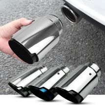 genuine sumsoo 1pcs high quality stainless steel blue/black/silver+silver exhaust pipe universal modified car exhaust tail tip