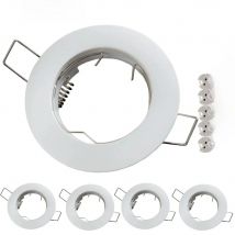 5Pcs Recessed LED Downlight Mounted Frame Round with MR16 Lamp Holder Cut Hole 60mm Ceiling Spot Lights Fitting Fixture