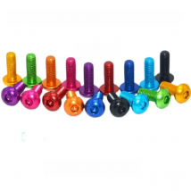 10pcs ISO7380 Allen socket Screw M3 M4 M5 M6 Colourful Aluminum Alloy Hex Hexagon Socket Round Button Head Machine Screw Bolts