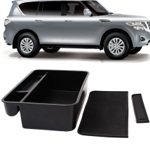 Car Central Armrest Storage Box Container Holder Tray car accessories stowing tidying For Nissan Patrol Y62 Armada 2013-2017