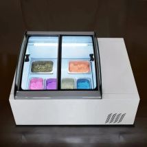 Curved Ice Cream Display Cabinet Desktop Ice Porridge Freezer Popsicle Showcase Four Color Three Types