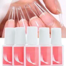 1/5/10Pcs Fast-dry Fake Nail Nail Art Glue 7g/bottle Super-Strong Adhesive Nail Glue With Brush Rhinestones&Falase Tip Glue