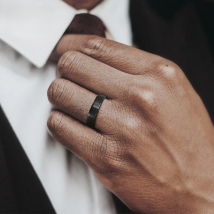 Vnox 5mm Tungsten Wedding Band for Men Women, Black Anti Scratch Carbide Tungsten Ring, Classic Simple Gentle Ring Jewelry