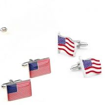 Fashion UK USA United Kindom American Flag Cufflink Cuff Link 1 Pair Shipping Biggest Promotion