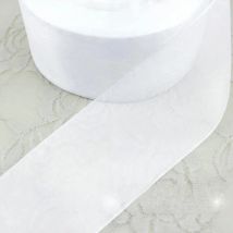 2'' (50mm) White organza ribbons wholesale gift wrapping decoration Christmas ribbons