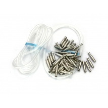 Bottle Tubes Brass Metal Tubes Fly Tying Materials +Liner Tube+Junction Tubeing-50pcs per pack(Silver) )