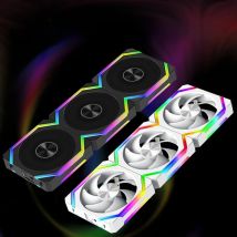 JUMPEAK CS120 ARGB Cooling Fan 360mm 240mm Modular Stackable Splicing PWM Silent 120mm RGB Fans For Gaming PC Case Water Cooler