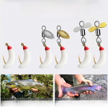 5/10Pcs Regular&Sequin&Propeller Sequin Worm Bait Lure Fishing For Trout Artificial Insect Lure