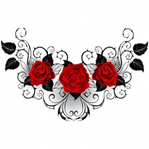 UJIOM Red Roses Flowers Wall Stickers Home Furniture Living Room Decor Vinyl Wallpaper Sink Door Room Decals Poster Wallpapers