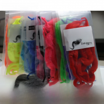 ICERIO 10pcs/pack Fly Tying Mangum Dragon Tails Pike Muskie Steelhead Saltwater Baitfish Fly Snake Wiggle Tail Material Chenille