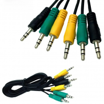 1pc Replacement 3.5mm Male TRS Audio Cable for 5.1 Channel Logitech Computer Speakers 5FT