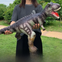 25-84cm Large Dinosaur Shark Model Toy For Kid Tyrannosaurus Rex Soft Puppets Animals Velociraptor Jurassic Worlds Children Toy