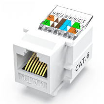 Cat6 RJ45 Tool-Less Keystone Ethernet Module Female Jack Clip UTP Network Punch Down Connector Wall Adapter   Coupler socket