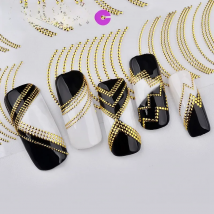 Vintage Gold Metal Foil Nail Stickers DP01-16 1 Sheet - Rose Flowers Butterfly & Letter Designs for DIY Nail Decorations