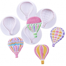 4Pcs/set Hot Air Balloon Cookie Cutter Fondant Plunger Cutter Set Cake Cookies Decorating Tools