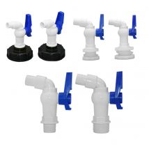 60mm IBC Tank Adapter 1/2" 3/4" Thread Valve Connection Plastic WaterBox Tap ConnectorsFor Home Garden Water Tank