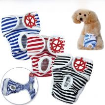 Hot Sale Reusable Dog Diapers Breathable Cotton Puppy Belly Bands Adjustable Hook & Loop Sanitary Pantie for Pet Cat Dog Shorts