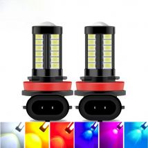 ASLENT 2pcs H11 H8 LED Car Fog Light Bulbs H9 H16 JP/EU 9005 9006 1500Lm 6000K White Orange Yellow 8000K Blue Auto Fog lamp 12V