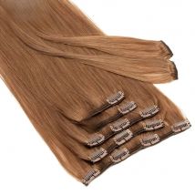 Isheeny 12"-22" Clip In Human Hair Extensions Brazilian Remy Natural Clip Human Hair Extension Real Natural Clip On 50G-100G